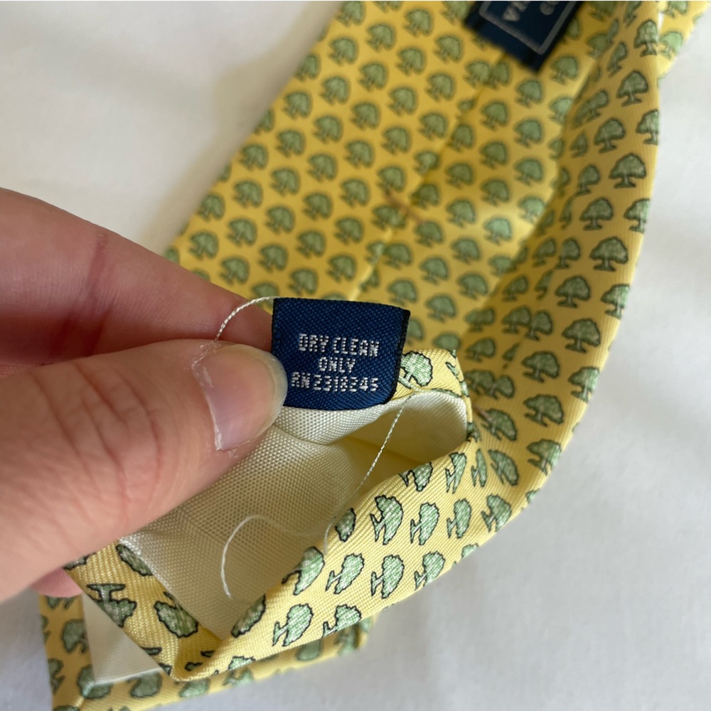 Vineyard Vines 100% Silk John's Island Club Florida Tree Custom Collection Tie - Picture 8 of 11